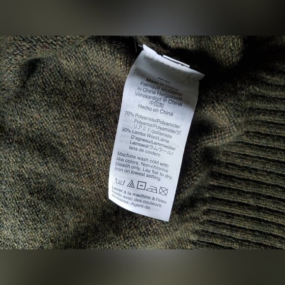 J. Crew Lambs Wool Blend Crewneck Sweater (Green, M) - NWOT - Picture 5 of 6